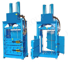 Vertical press baler machine for used clothing